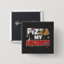 Recherche de pizza drôle badges Cœur