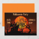 Recherche de maison hantée halloween invitations Noir et orange