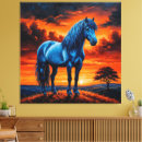 Recherche de cheval bleu toiles Paysage