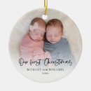 Recherche de jumeaux ornements Notre premier noël
