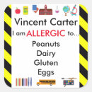 Recherche de allergies autocollants Nourriture