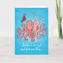 Recherche de poulpe de valentine vœux cartes Octopi