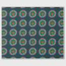 Recherche de mandala floral papier cadeau Hippie