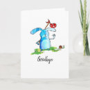 Recherche de peinture animale vœux cartes Lapin