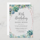 Recherche de succulents anniversaire invitations Élégant