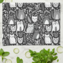 Recherche de chat noir cuisine linges Noir et blanc