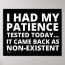 Recherche de la patience posters Sarcasme