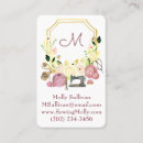 Recherche de couture cartes visite Machine à coudre