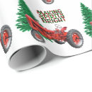 Recherche de tracteur rouge papier cadeau Noël
