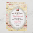 Recherche de shabby anniversaire invitations Bois
