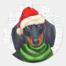Recherche de dachshund christmas autocollants Vacances