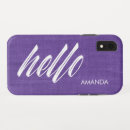 Recherche de bonjour nom iphone coques Violet