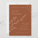 Recherche de orange brun invitations Minimaliste