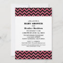 Recherche de chevron rose invitations Zig zag
