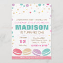 Recherche de macaroon invitations Jeune fille
