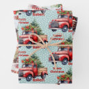 Recherche de red truck papier cadeau Aquarelle