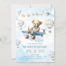 Recherche de loin invitations Ballon bleu