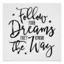 Recherche de rêve posters Typographie
