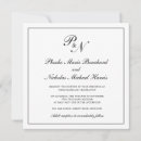 Recherche de monogrammes carrées invitations Élégant