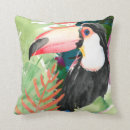 Recherche de toucan coussins Feuilles tropicaux