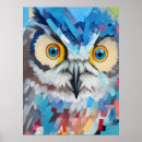 Recherche de hibou coloré posters Chouette