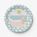 Recherche de beach baby shower assiettes Mer