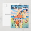 Recherche de humour de plage cartes postales Vintage