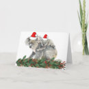 Recherche de koala vœux cartes Chapeau santa
