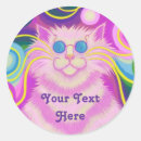 Recherche de chat psychédélique autocollants Chaton