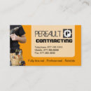 Recherche de entrepreneur général cartes visite Monogramme