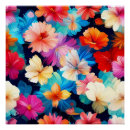 Recherche de motif multicolore posters Fleurs