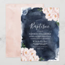 Recherche de bleu marine baptême invitations Floral