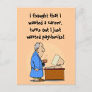 Recherche de travail drôle cartes postales Employé