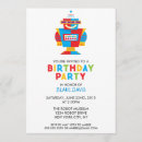 Recherche de robot bleu invitations Rouge