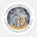 Recherche de la nativité autocollants Aquarelle