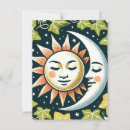 Recherche de le soleil et lune cartes postales Vintage