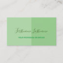 Recherche de tons de vert cartes visite Customer