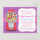 Recherche de gumball machine anniversaire invitations Fête