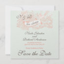 Recherche de monogramme vert de damassé invitations Vintage