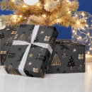 Recherche de motif scandinave papier cadeau Arbres