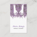 Recherche de mains curatives cartes visite Thérapie de massage
