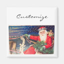 Recherche de père noël vintage magnets Rouge
