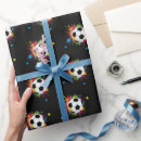Recherche de ballons de football papier cadeau Noir