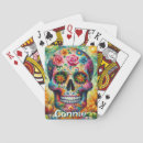 Recherche de crâne sucre de jeux de cartes Floral