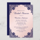 Recherche de dentelle bleu marine invitations Floral