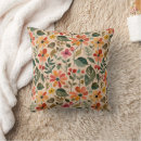 Recherche de couleur chaude décoration coussins Floral
