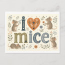 Recherche de souris adorable cartes postales Fleur