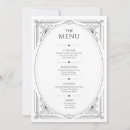 Recherche de menu blanc noir mariage invitations Vintage