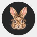 Recherche de visage de lapin autocollants Heureux