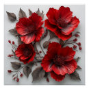 Recherche de fleurs rouges posters Décoration intérieure